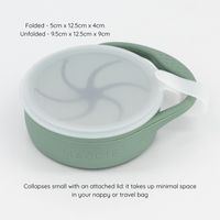 Maccie Collapsible Snack Cup+Lid  - Sage Green